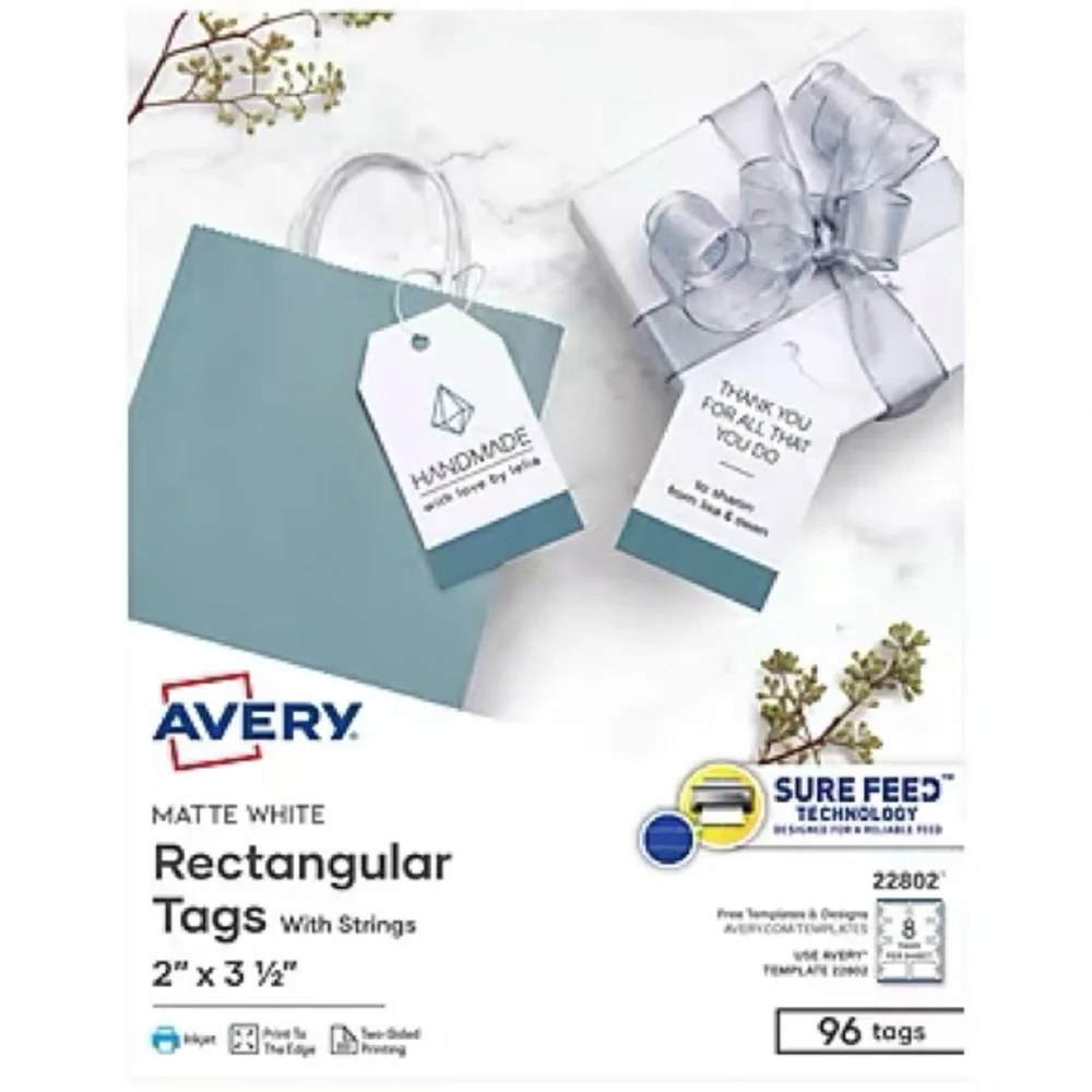 Avery Blank Price, Gift & Merchandise Printable Tag, 2